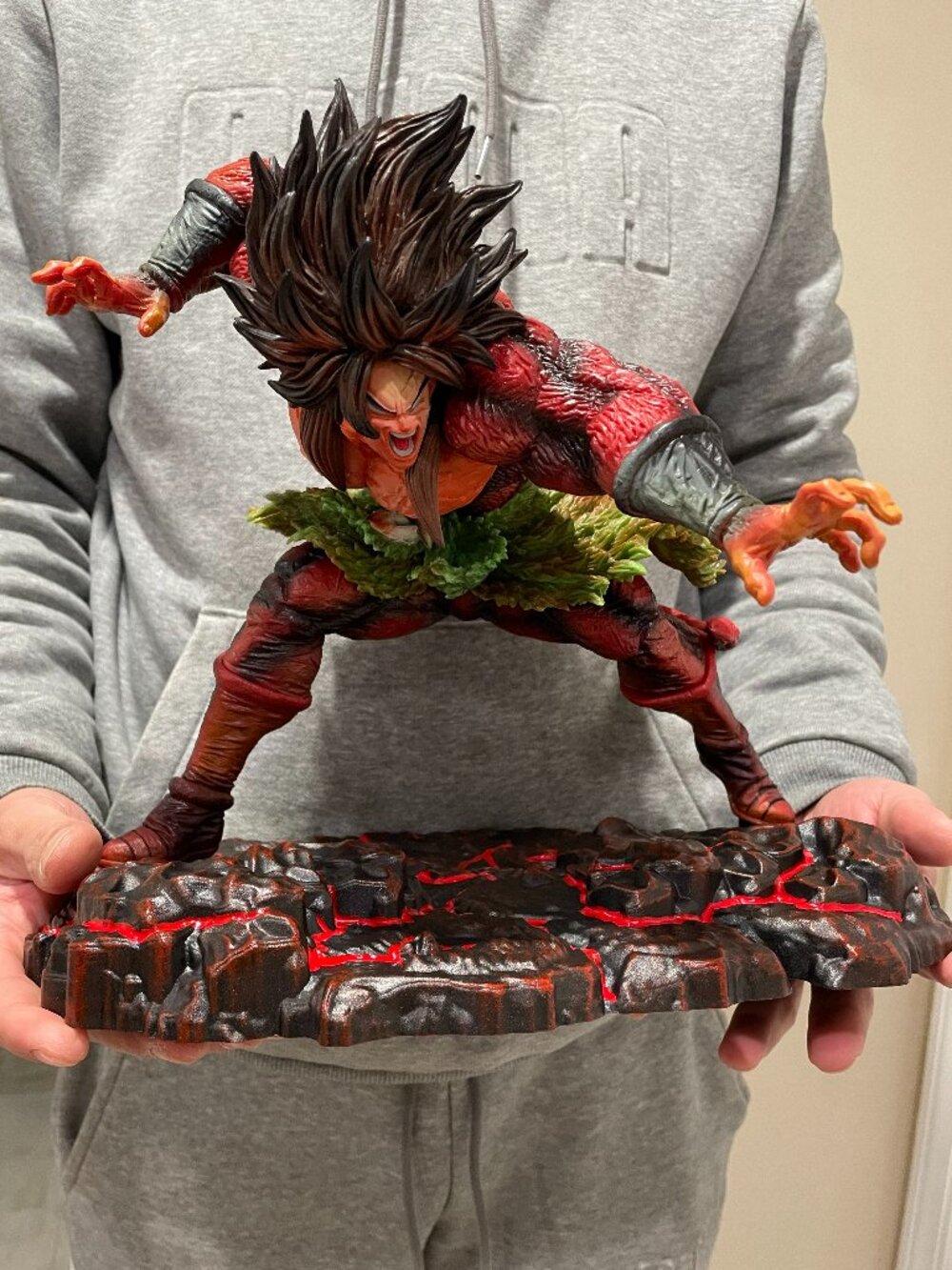 Dragon Ball Broly Statue Base Figure Gift Super Saiyan 4 Collection Toy Anime